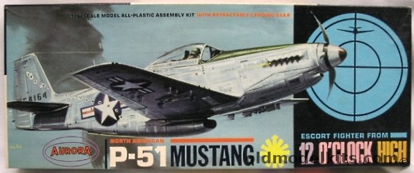 Aurora 1/48 12 O'Clock High P-51 Mustang, 345-98 plastic model kit